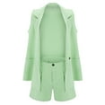 thumbnail image 4 of Vedolay Suit Jacket Womens Oversized Blazer Jackets Casual Lapel Collar Open Front Button Work Office Top,Green L, 4 of 5