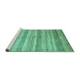thumbnail image 2 of Ahgly Company Machine Washable Indoor Rectangle Abstract Turquoise Blue Contemporary Area Rugs, 2' x 5', 2 of 4