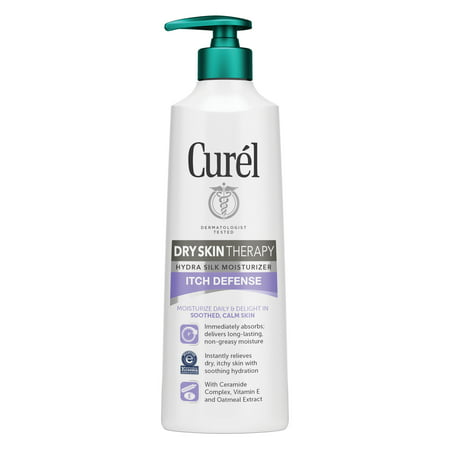 Curel Dry Skin Therapy Itch Defense Hydra Silk Moisturizer for Dry, Itchy Skin 12 fl