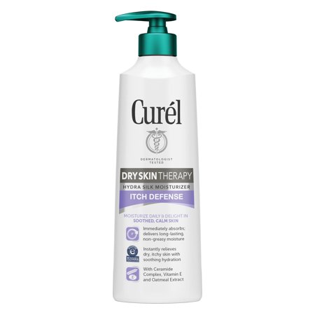 Curel Dry Skin Therapy Itch Defense Hydra Silk Moisturizer for Dry, Itchy Skin 12 fl (Best Moisturizer For Itchy Skin)