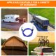 thumbnail image 5 of Uxcell 4Pcs Cordón Elástico con Ganchos 60" Cuerdas de Goma para Estribos de Camping al Aire Libre, Azul, 5 of 6