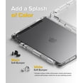 thumbnail image 4 of Ringke Fusion Plus with DIY Soft Bumper Compatible with iPad 9th Generation (10.2 inch, 2021)/iPad 8th/7th Gen, Clear Shockproof Flexible TPU Silicone Bumper Hard Back Cover - White & Black, 4 of 7