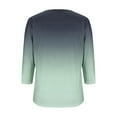 thumbnail image 5 of ZZwxWA Plus Size Tshirts for Women, Shirts for Women Trendy 3/4 Sleeve T Shirts for Women Gradient V Neck Shirts for Women Workout Blouses Lightweight Sales, 5 of 5