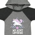 thumbnail image 4 of Inktastic My Aunt Loves Me Unicorn Girls Baby Bodysuit, 4 of 5
