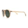 thumbnail image 6 of Hipster Keyhole Round Horn Rim Plastic Nostalgic Retro Sunglasses Peach - Green, 6 of 7