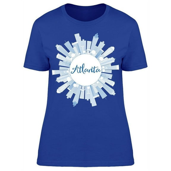 Atlanta Skyline With Buildings T-Shirt Women -Image by Shutterstock, Female Small