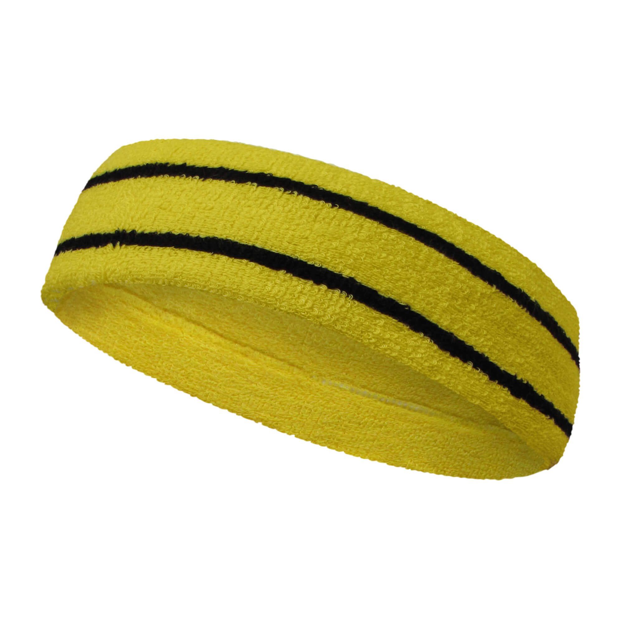 Couver Long Thick Wider Bright Yellow Basketball Headband Terry Cloth