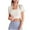 White, variant on hotojiny Womens Workout Tops Stylish Halter Short Sleeve U Neck Yoga Shirts Stretchy Athletic Running Built-In Bra Gym Clothes