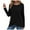Black, variant on Long Sleeve Shirts for Women Fall Clothes Tunic Tops Loose Fit Dressy Crewneck Pullover Sweaters with Button Cross Hem, Beige, 2XL