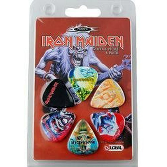 Perris Iron Maiden Licensed Guitar Picks - 6 Pack, Black, Orange, Red