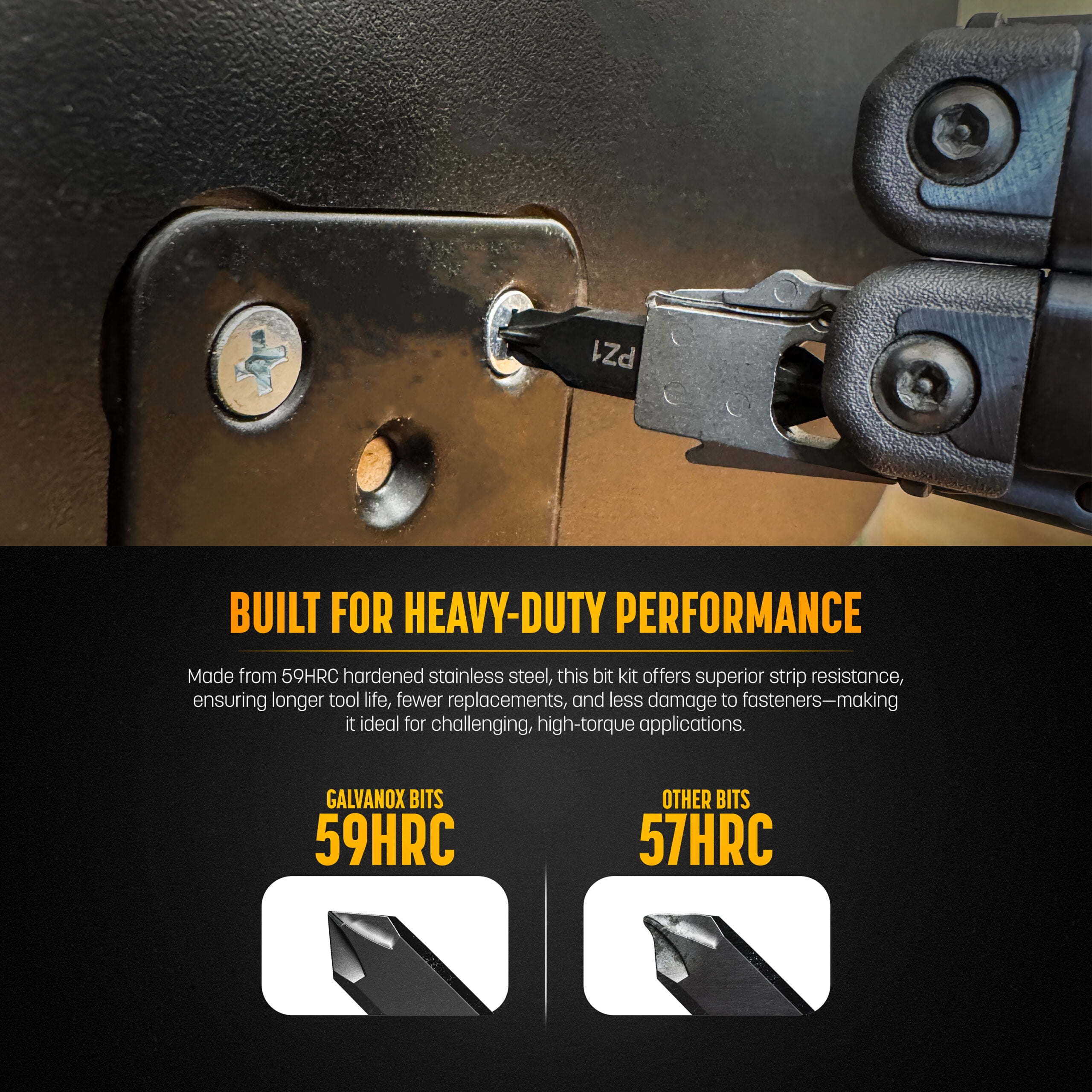 Galvanox Full 21PC Bit-Kit Set with Ratchet, Designed for