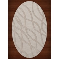 Dalyn Dover Area Rug DV10 Dv10 Putty Swirls Waves 4' x 6' Oval