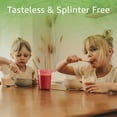 thumbnail image 2 of 100% Bamboo Utensils Set - 100x Compostable Cutlery Set (50 Compostable Forks, 25 Disposable Spoons, 25 Biodegradable Knives) | Bamboo Silverware | FSC Certified for Weddings, Camping, Party, 2 of 4