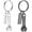 2PCS(Silver+Black), variant on Constanlife Wrench Cremation Pendant Small Urns For Ashes Keyring Keepsake Urn Keychain