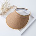 thumbnail image 2 of Sombrero para el sol con tapa vacía, sombrero para el sol, verano para niños, para cubrir la cara, viaje, todo fósforo, playa, aleros grandes, sombrero de paja con protección solar para exteriores en, 2 of 6