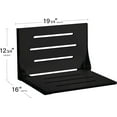 thumbnail image 7 of Silhouette Folding Wall Mount Shower Bench Seat, Black Seat with Matte Black Frame, 7 of 7
