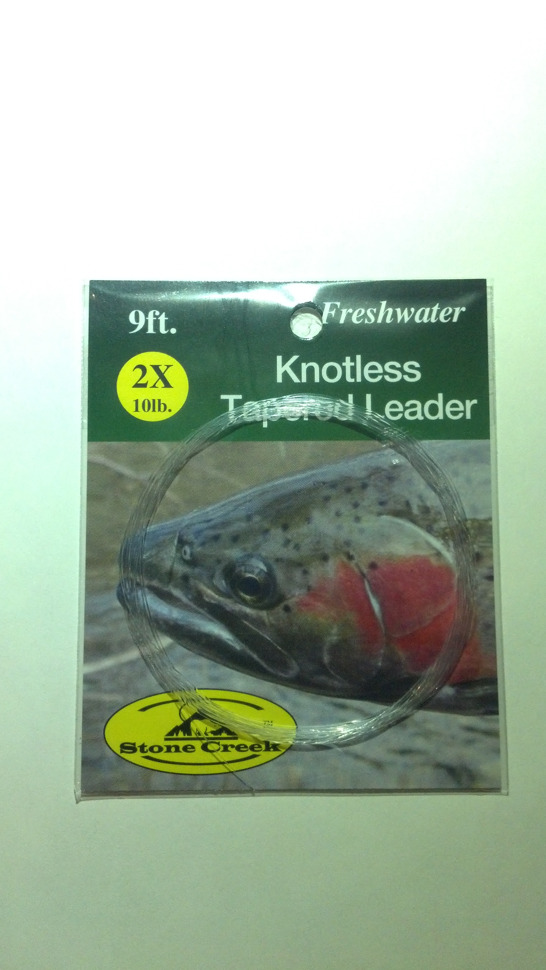 Stone Creek Knotless Tapered Leader 9ft 2X Fly Fishing