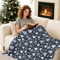 thumbnail image 4 of Christmas Tree Christmas Fleece Blanket Super Soft Cozy Throw Blanket Throw 50x60inch, Lightweight Fuzzy Comfy Textured Flannel Blanket Warm Plush Throw Blankets for Couch, Sofa, Bed, 4 of 6