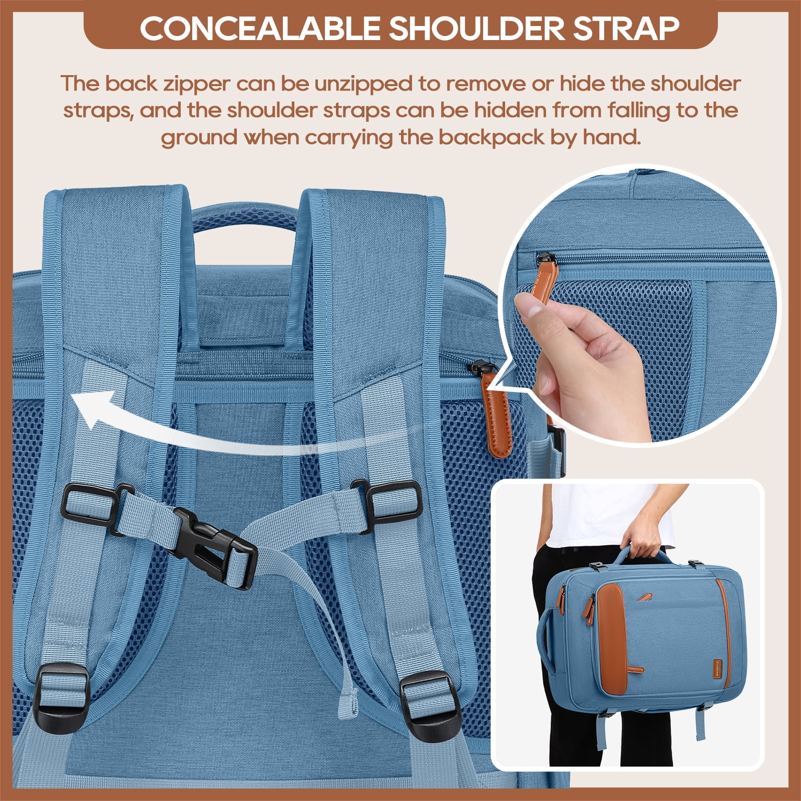 Joyway 2-Piece Travel Backpack Set Airline-Approved Waterproof Carry-On Luggage with USB Charging Port Comfortable Straps & Matching Toiletry Bag