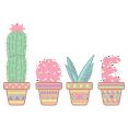 thumbnail image 1 of Cactus in Love Creative and Abstract Word Art Design with Pink Theme Vinyl Wall Decal and Decoration 20" x 14", 1 of 5