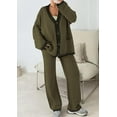 thumbnail image 3 of PRETTYGARDEN Women's 2 Piece Outfits Knit Matching Lounge Sets Long Sleeve V Neck Cardigan Sweaters Wide Leg Pants Tracksuits, 3 of 10