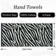 thumbnail image 5 of Toallas de mano Jacquotha Bathroom, paquete de 4, color negro a cuadros/cebra, 5 of 7