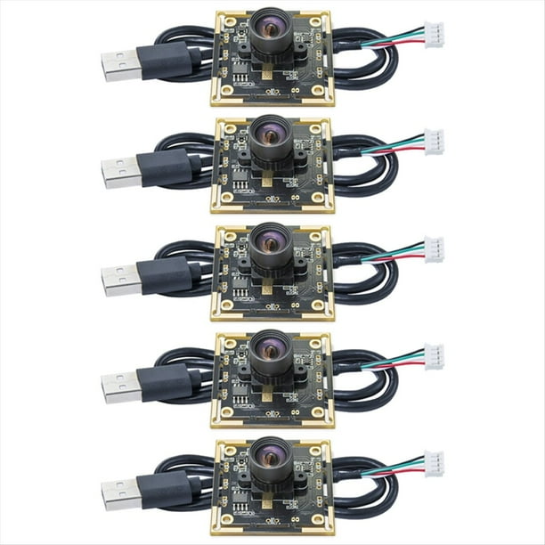 Módulo de Cámara OV9732 de 5 Piezas, 1 MP, 1280 X 720, 30 Fps, Controlador USB Gratuito, Enfoque Manual con Cable de 1 Metro para WinXP/7/8/10