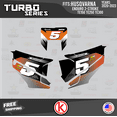 thumbnail image 2 of Kalair GFX Graphics Kit for Husqvarna ENDURO 2-STROKE TE150, TE250 and TE300 (2020-2023) Turbo Series, 2 of 5
