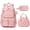 Pink Strawberry, variant on 3PCS Corduroy Backpack with Lunch Box & Pencil Pouch, Lightweight Laptop Bag Travel Daypack, Blue Floral