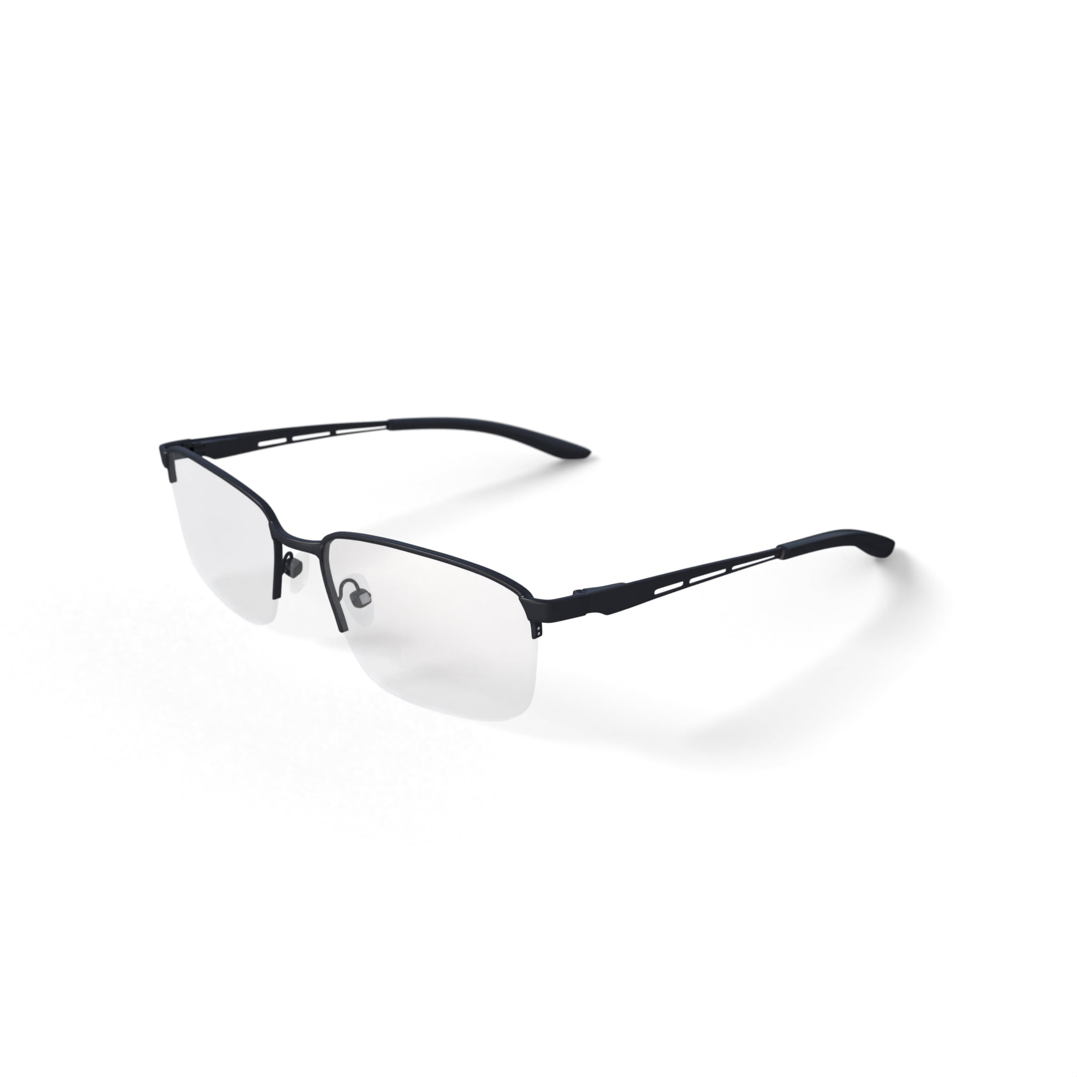Walmart Men's Greg Rectangular Prescription Eyeglasses with Case, Gunmetal