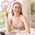 thumbnail image 2 of Spa Headband Wristband Set with Hair Clips – Puffy Makeup Headband for Women, Face Washing, Facial Mask, Shower Accessories, Gifts for Teen Girls, 2 of 8