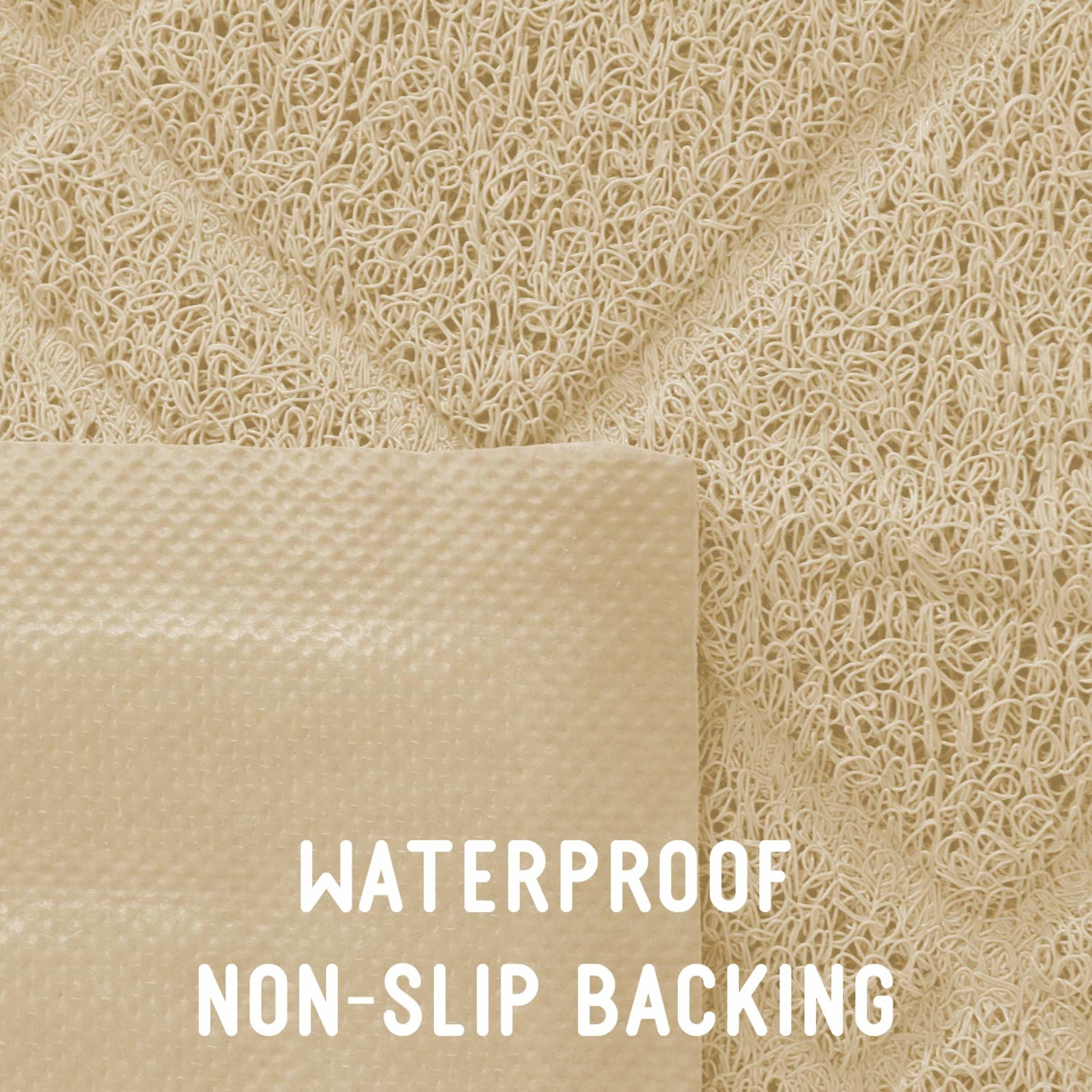 Downtown Pet Supply Non Slip and Washable Cat Litter Mat 15.5" x 23", Beige