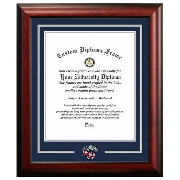 Campus Images VA989SD-1417 14 x 17 in. Liberty Flames Spirit Diploma Frame - Satin Mahogany