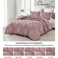 thumbnail image 2 of Chezmoi Collection Contemporary Ruffle Diamond 3 Piece Comforter Set, Queen, Woodrose, 2 of 8