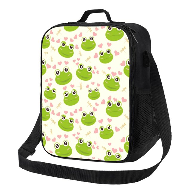 Disketp Green Frog Bolsa Térmica Estampada para Almuerzo, Lonchera para Hombres y Mujeres Adultos