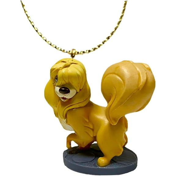 Lady & Tramp Blonde Dog Peg Pekingese Ornament Figurine 3" Figure PVC Charm New…