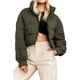 thumbnail image 1 of Txlixc Chaqueta corta y esponjosa para mujeres con cremallera de cuello largo Txlixc moda, 1 of 6