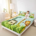 thumbnail image 4 of Castle Fairy Child Teens Cute Lion Giraffe Queen Sheet Sets,Botanical Leaves Bed Set, 4 of 7