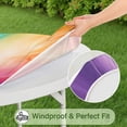 thumbnail image 5 of Rainbow Tie Dye Swirl Pattern Round Fitted Tablecloth with Elastic Edge,Dining Table Cover Waterproof,Outdoor Round Tablecloth for Camping,Dining,Indoor and Outdoor, 5 of 7