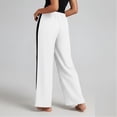 thumbnail image 5 of Enjoytime Wide Leg Pants Woman Solid Color Drawstring Waist Trousers Workout Loose Pants with Pockets, 5 of 8