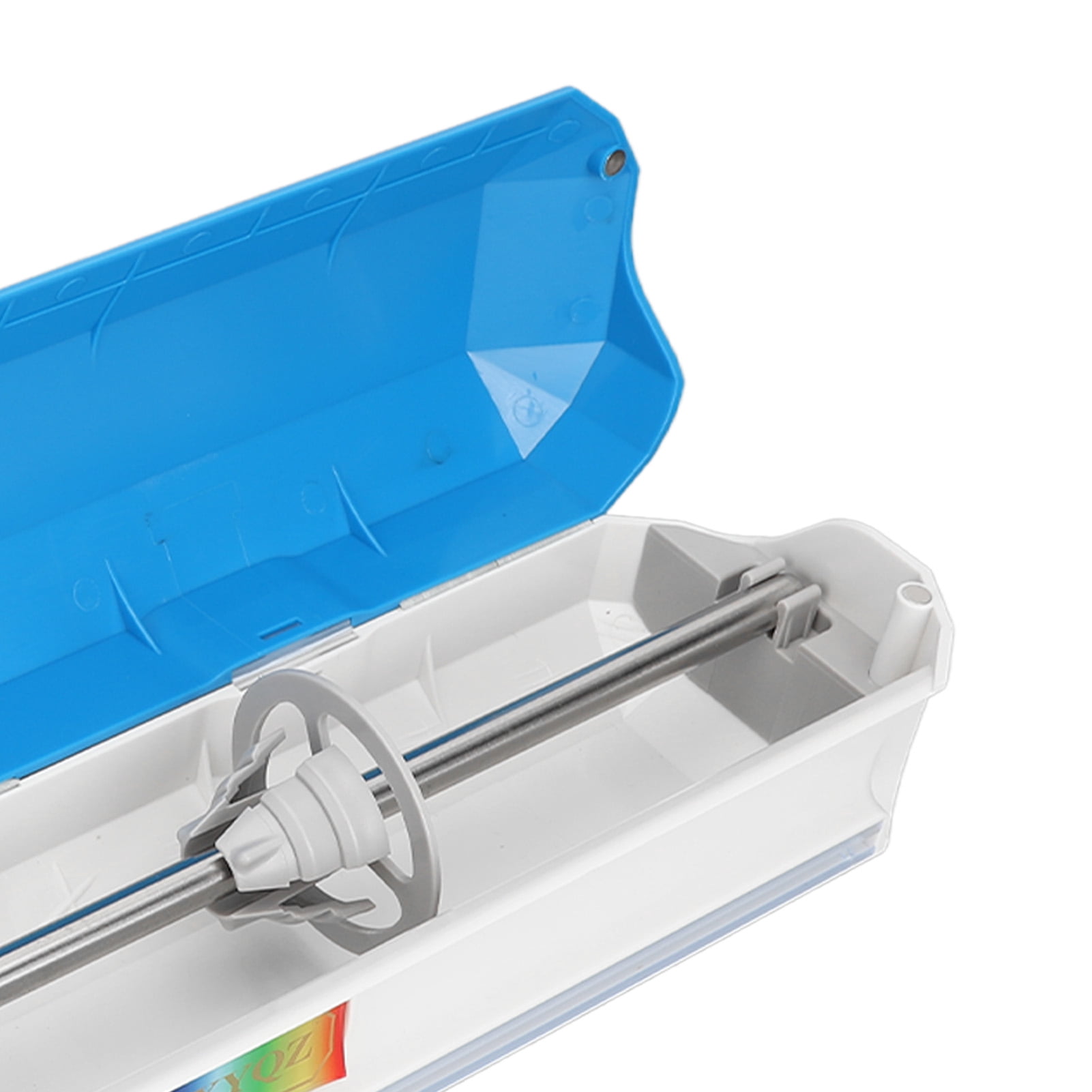 BIMZUC Plastic Wrap Dispenser with Slide Cutter Smooth Cutting Reusable Cling Film Dispenser for Kitchen Tin Foil Aluminum Foil Food Storage Organization Large Size (15.0 inches / 38 cm)