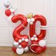 thumbnail image 1 of Kit de globos, 44 unidades, láminas de látex rojas para cumpleaños número 20, 1 of 2