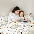 thumbnail image 4 of Manfei Funny Ghost 7-Piece Twin Bedding Sets,Halloween Theme Bedding Comforter Set,Funny Pumpkin Lantern Sheet Sets For Girls Boys,Luxury Bedroom Decor Reversible, 4 of 8