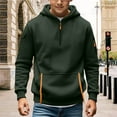 thumbnail image 2 of Breezora Boys Cozy Fleece Lined Pullover Hoodie for Fall and Winter Casual Comfort Wear 110 Size Blackish Green, 2 of 6