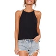 thumbnail image 3 of Womens Tops Sleeveless Halter Racerback Summer Basic Tee Shirts Cami Tank Tops Beach Blouses, 3 of 5