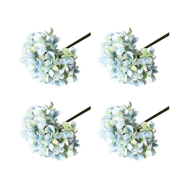Cateissary 4 unids/set hogar con decoración de flores artificiales de boda realista flores artificiales de boda flor falsa Decoración del hogar azul claro