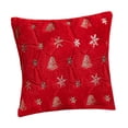 thumbnail image 3 of Funda de almohada navideña de felpa, 18 x 18 pulgadas, moderna y suave decoración navideña para dormitorio, sala de estar, Rojo, 3 of 9