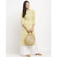 thumbnail image 3 of Rajnandini Women's Pure Cambric Cotton Jaipuri Printed Kurti (JOPLJPR85-5XL_Yellow_5XL), 3 of 5
