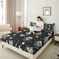thumbnail image 4 of Manfei Animal Cat 4-Piece Full Size Sheets,Gothic Skull Bed Sheets,Starry Sky Lightweight Sheet Sets,Lightweight Exotic Room Decor, 4 of 7