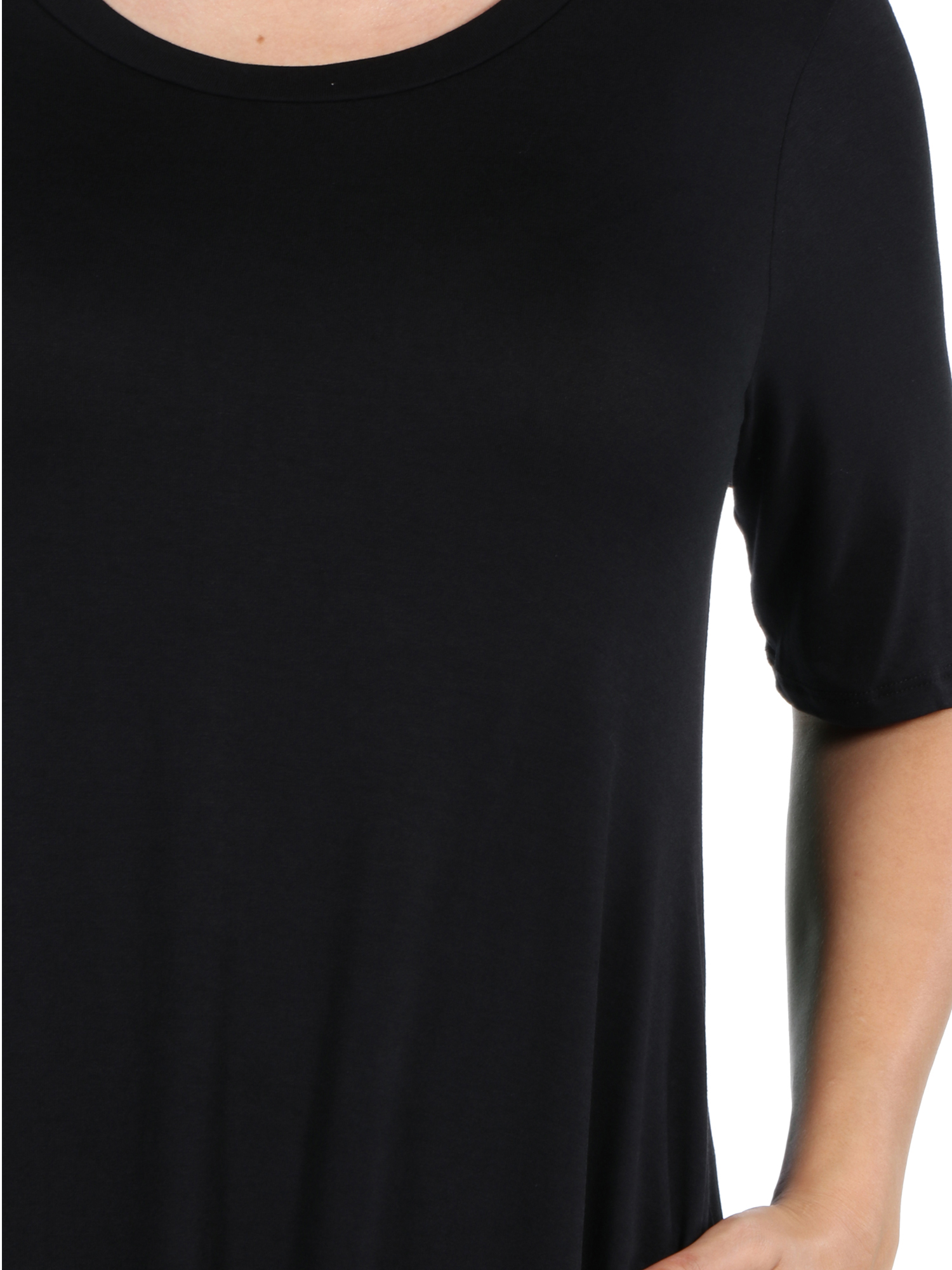24Seven Comfort Apparel Pocket Plus Size Mini Dress